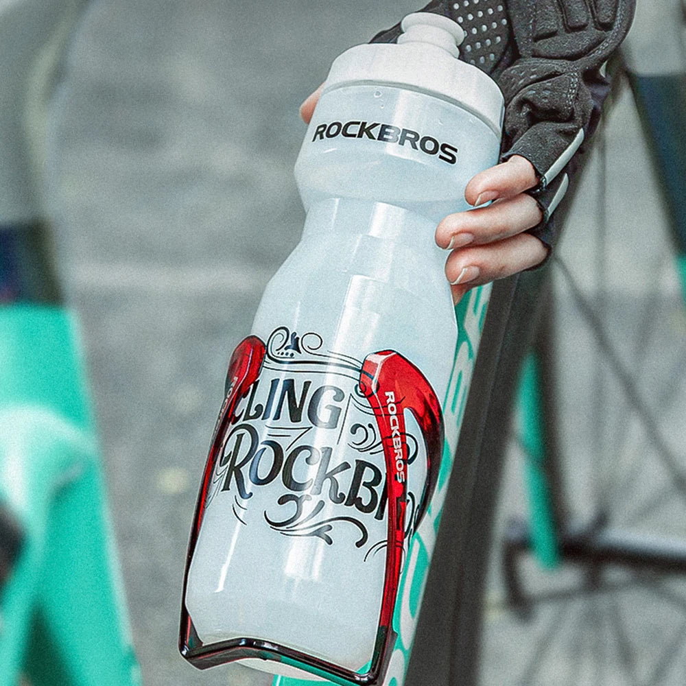 ROCKBROS 750ml Cycling Water Bottle & Holder Set – 2-Piece Sports Hydration Kit