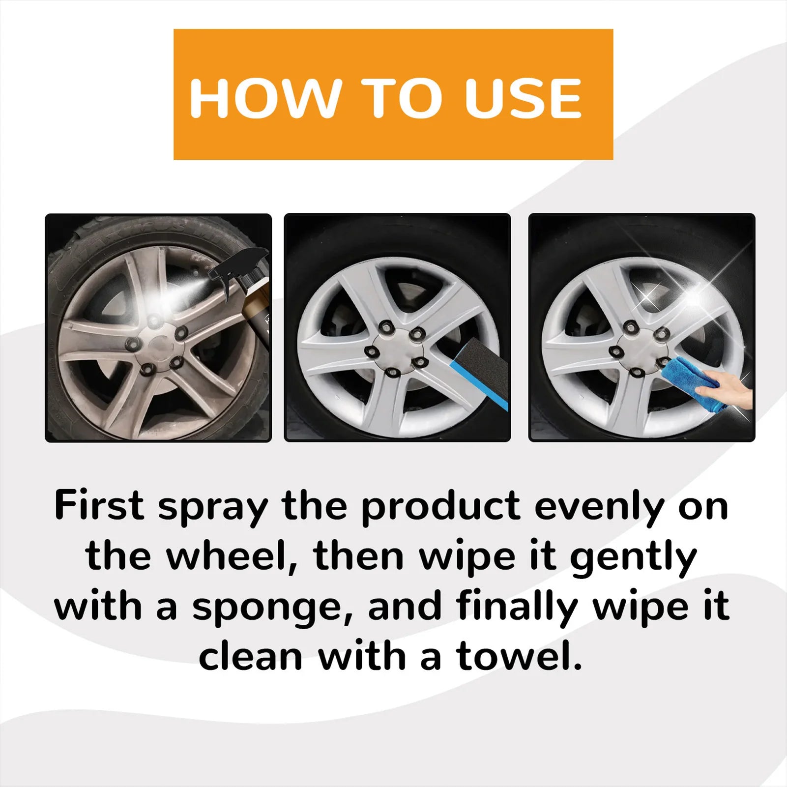 Car Wheel & Tire Cleaner Kit – Non-Acid Rim Polish & Restoration Spray