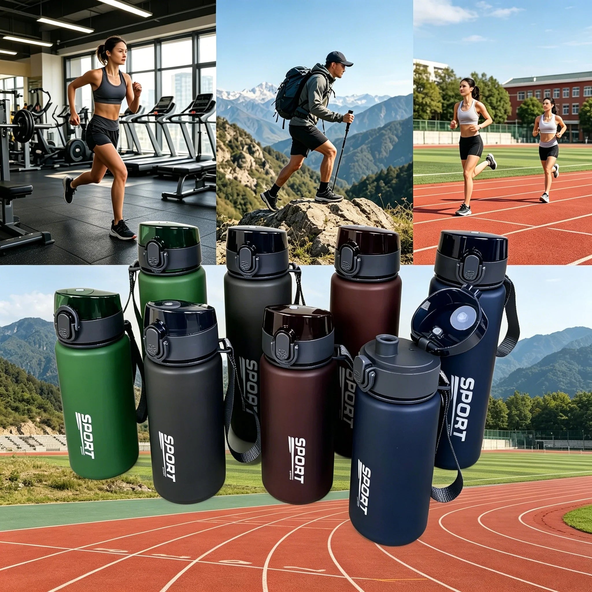 Leak-Proof Sports Water Bottle – BPA-Free Travel & Gym Bottle (400ml / 560ml)