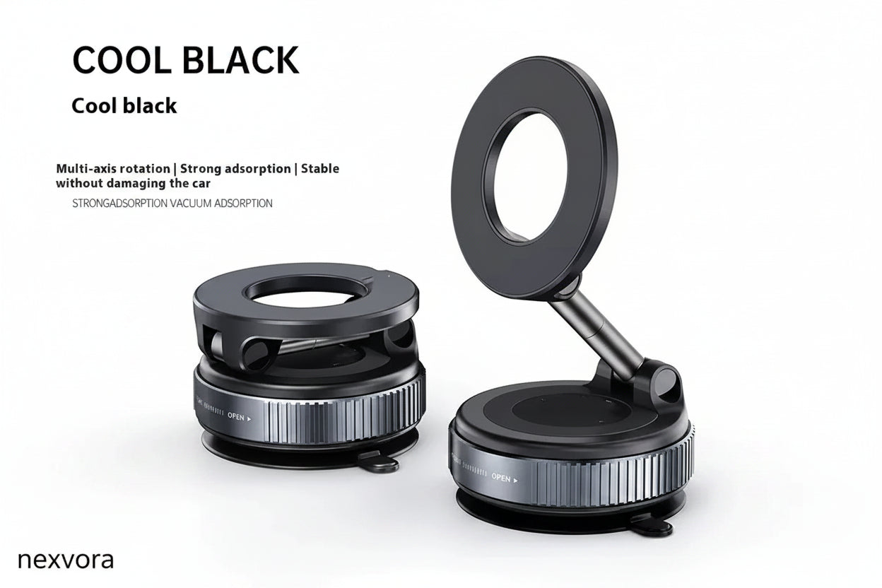 360° Magnetic Car Phone Holder – Universal Suction Mount