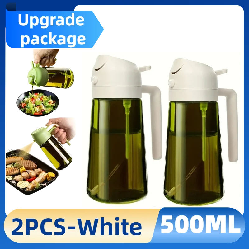 Oil Spray & Pour Bottle – Refillable Kitchen Oil Sprayer for Cooking, BBQ & Air Fryer