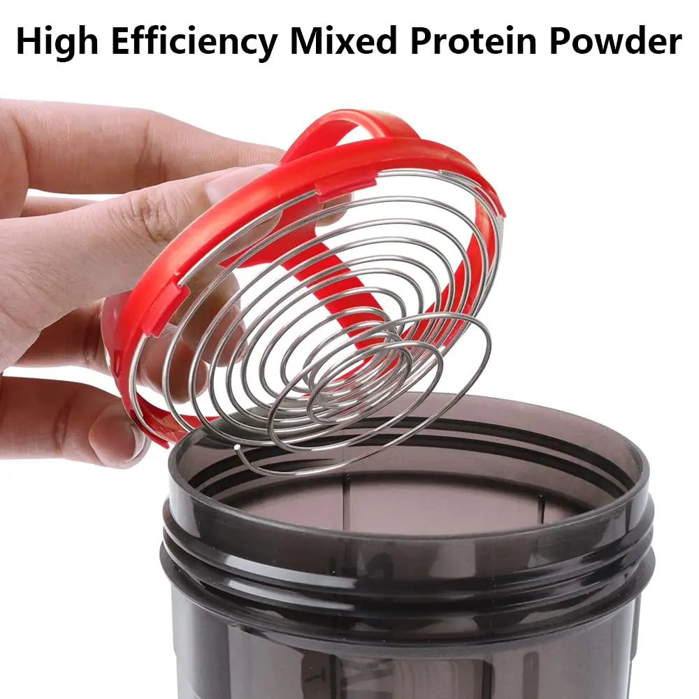3-in-1 Protein Shaker Bottle – Leak-Proof Gym Shaker with Powder & Pill Container (600ml)