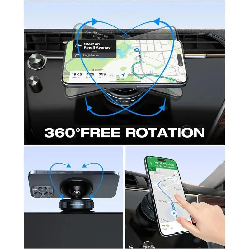 MagSafe Magnetic Car Phone Holder with Vacuum Suction
