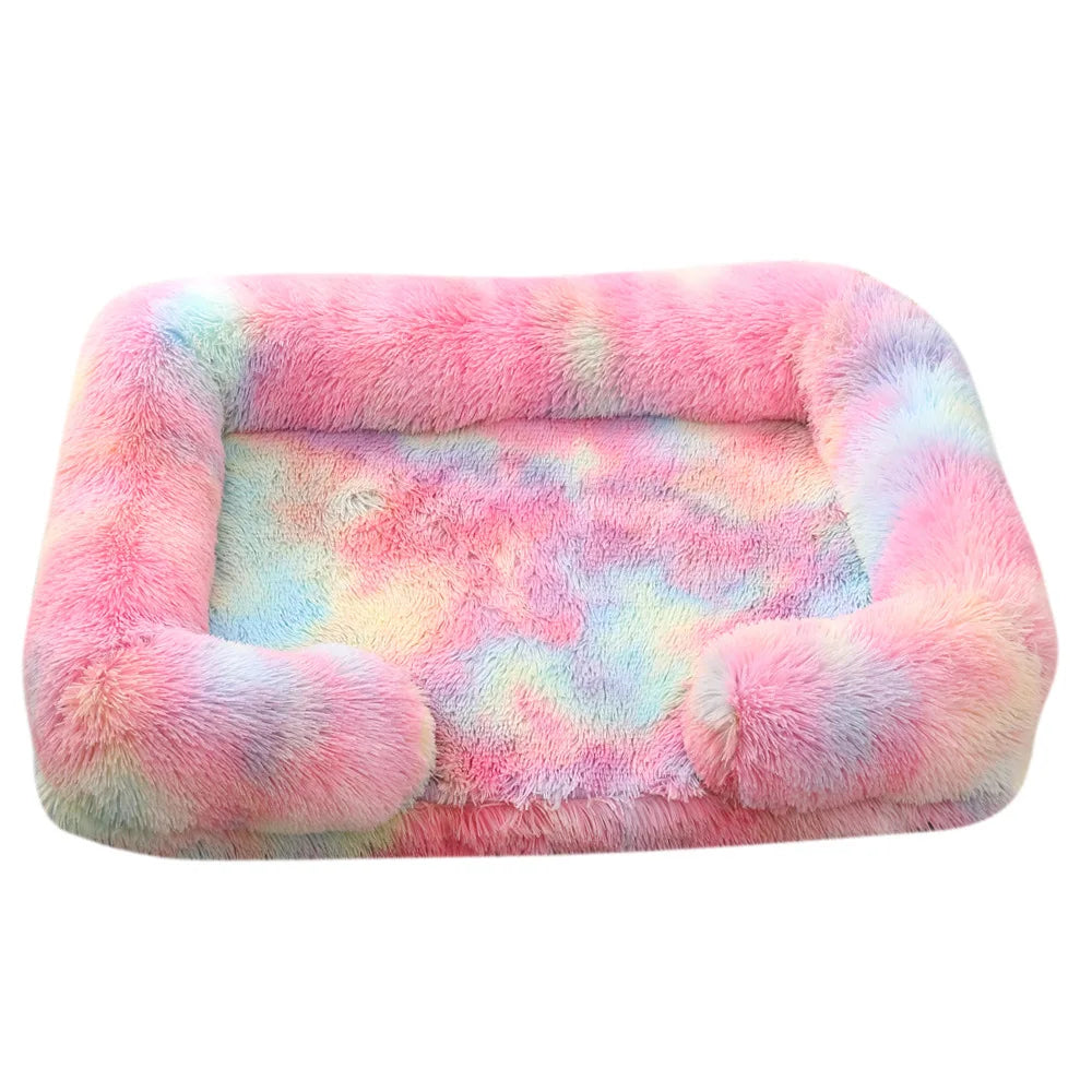 Plush Dog Bed with Removable Cover – 4 Sizes & 20 Colours