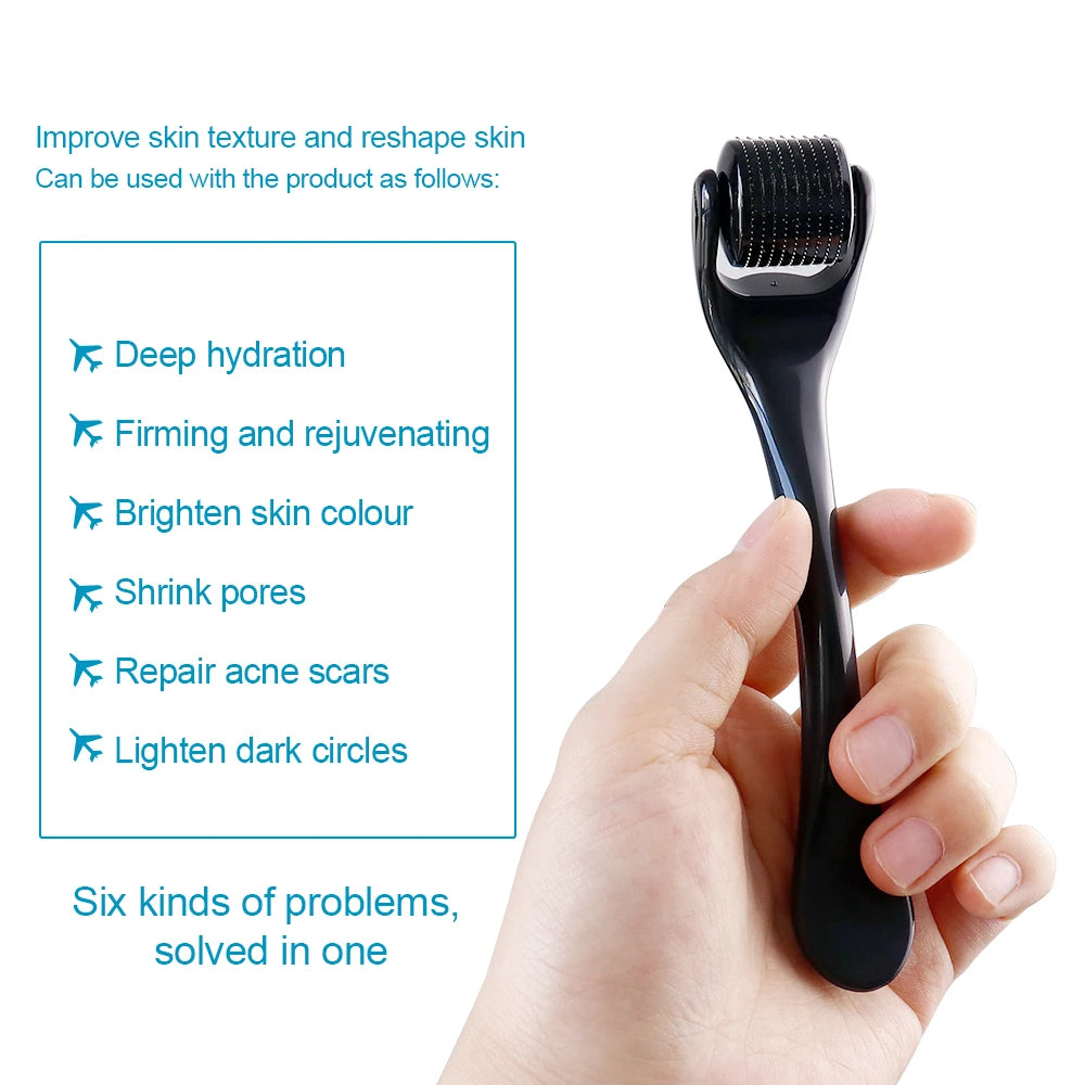 Titanium Derma Roller – Micro Needle Roller for Hair Regrowth, Beard Growth & Face Beauty