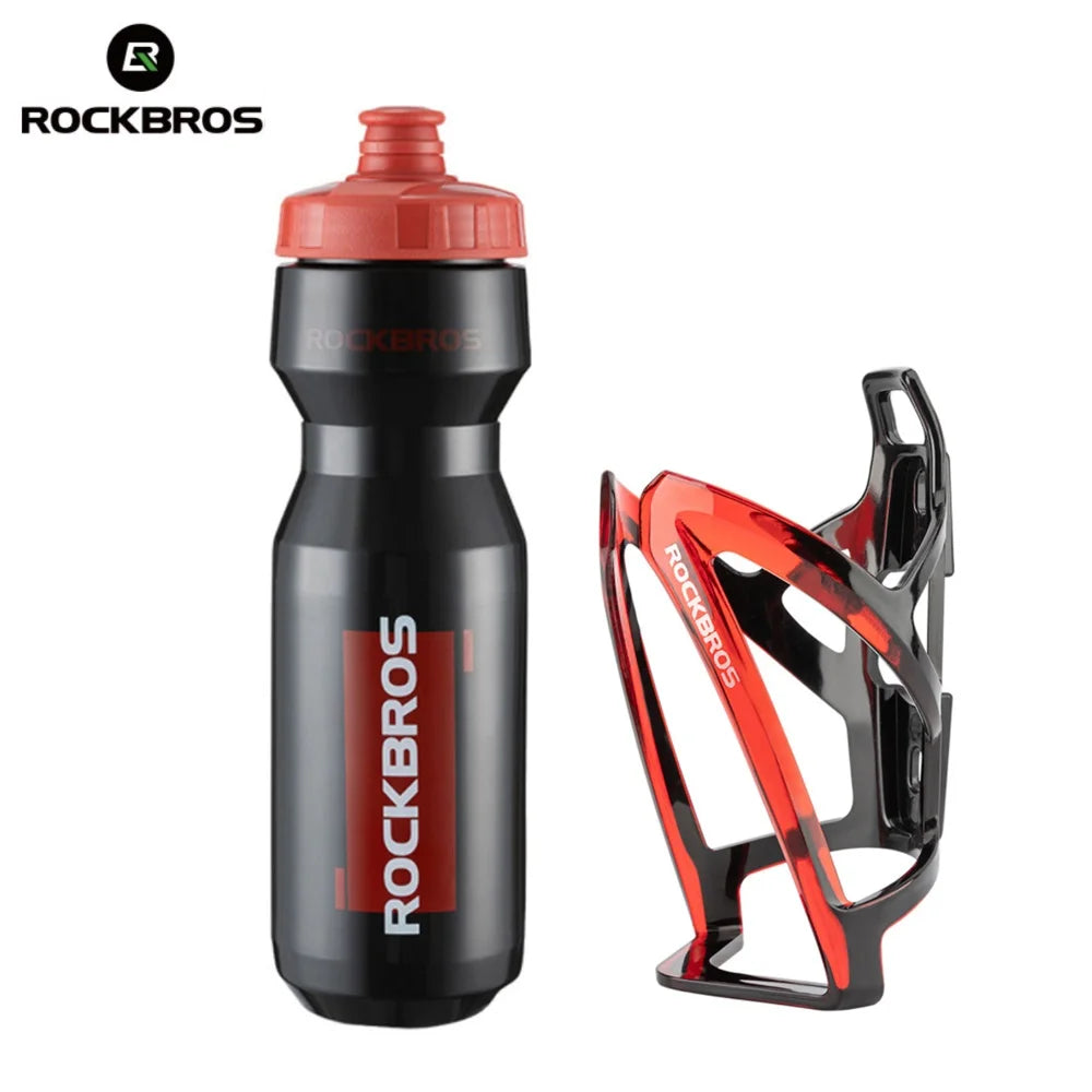 ROCKBROS 750ml Cycling Water Bottle & Holder Set – 2-Piece Sports Hydration Kit