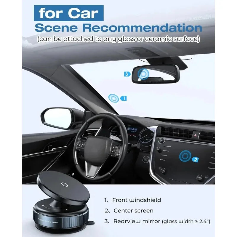 MagSafe Magnetic Car Phone Holder with Vacuum Suction
