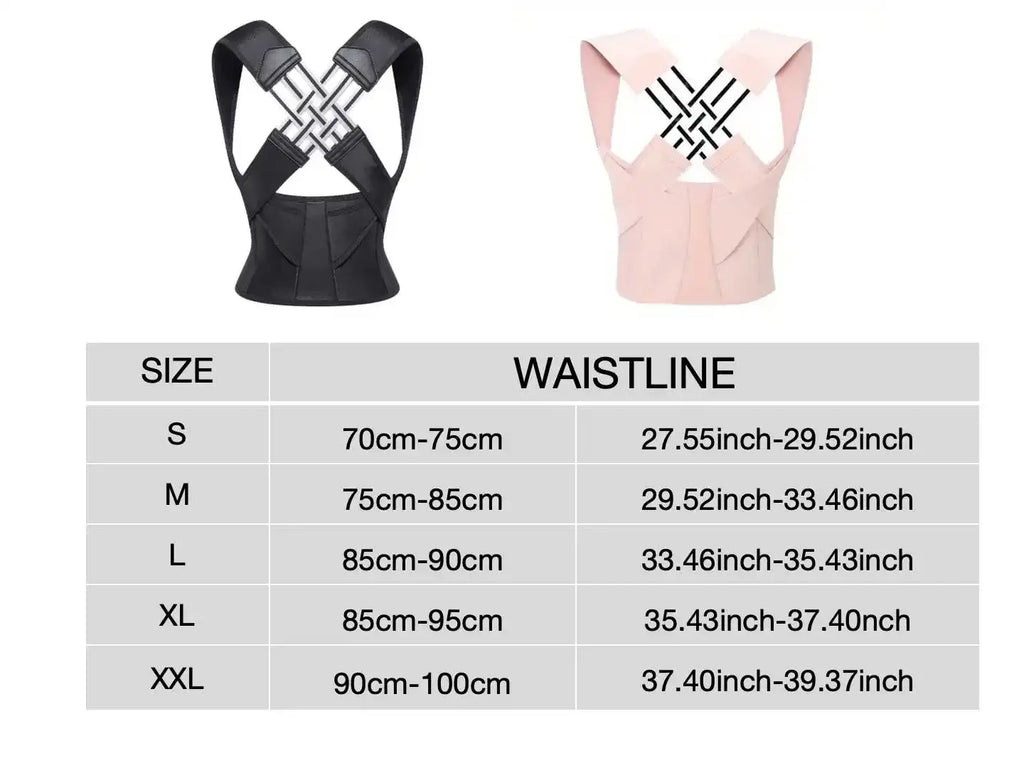 Back Brace Posture Corrector for Women & Men – Adjustable Shoulder & Waist Support