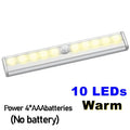 Motion Sensor LED Under-Cabinet Light Bar – Wireless, Battery Powered, 6 or 10 LED