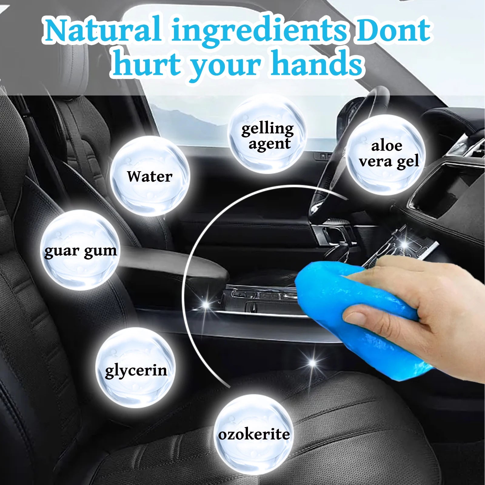 Multipurpose Cleaning Gel – Car Interior, Keyboard & Home Dust Remover