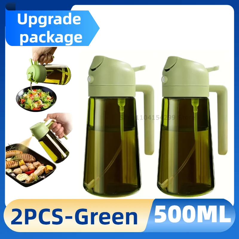 Oil Spray & Pour Bottle – Refillable Kitchen Oil Sprayer for Cooking, BBQ & Air Fryer