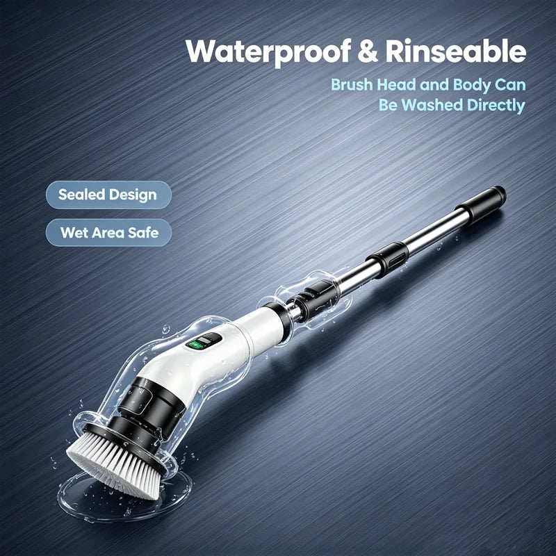 Electric Spin Scrubber – AI Chip & LED Smart Display, 7-in-1 Cordless Cleaning Brush